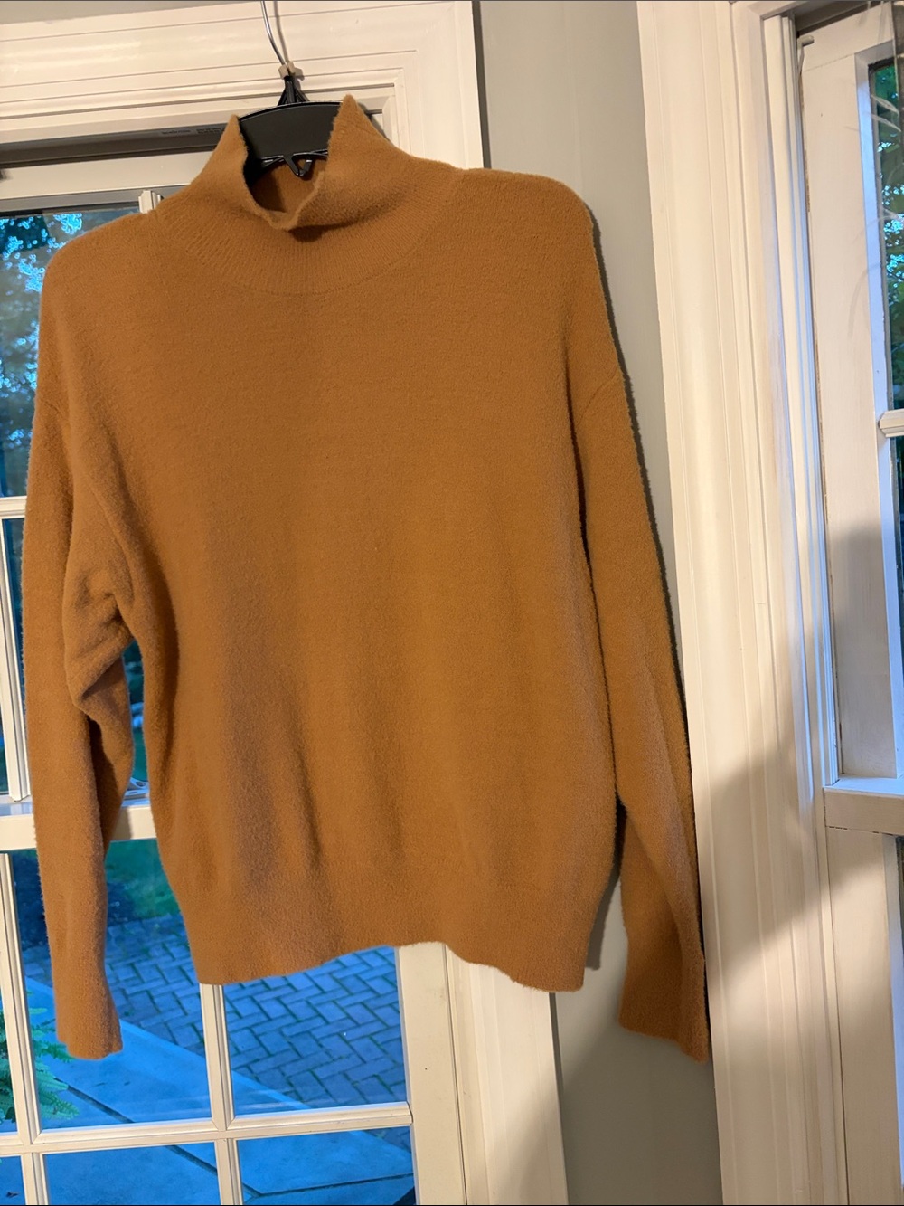 By Design Tan Mock Neck Acrylic Sweater
